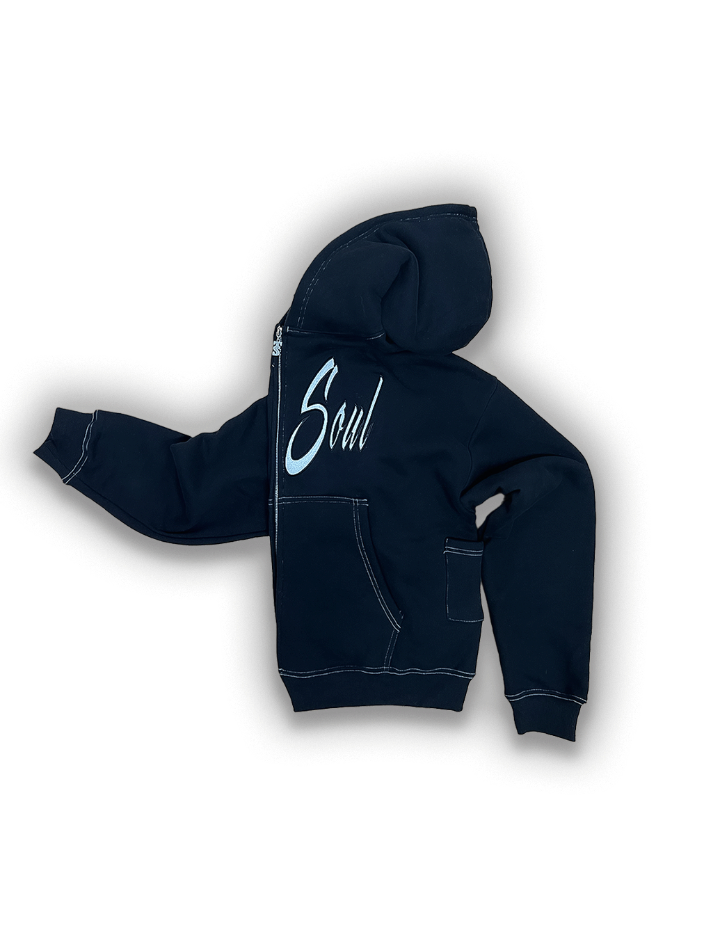 BLACK TROUBLED SOUL HOODIE