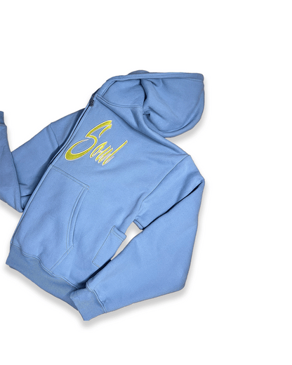 BLUE TROUBLED SOUL HOODIE
